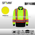 2015 HOT Canada style high visibility long sleeve polo shirt for man with crew neck and chest pocket ,CSA Z96-09